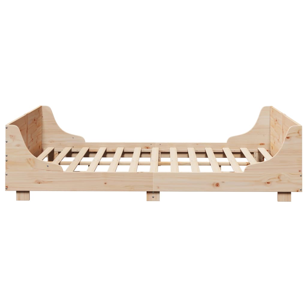 Minimal Pine Wood Bed