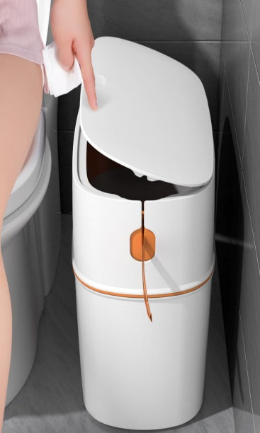 Compact Bathroom Trash Can