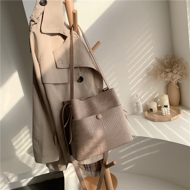 Vintage Bucket Shoulder Bag