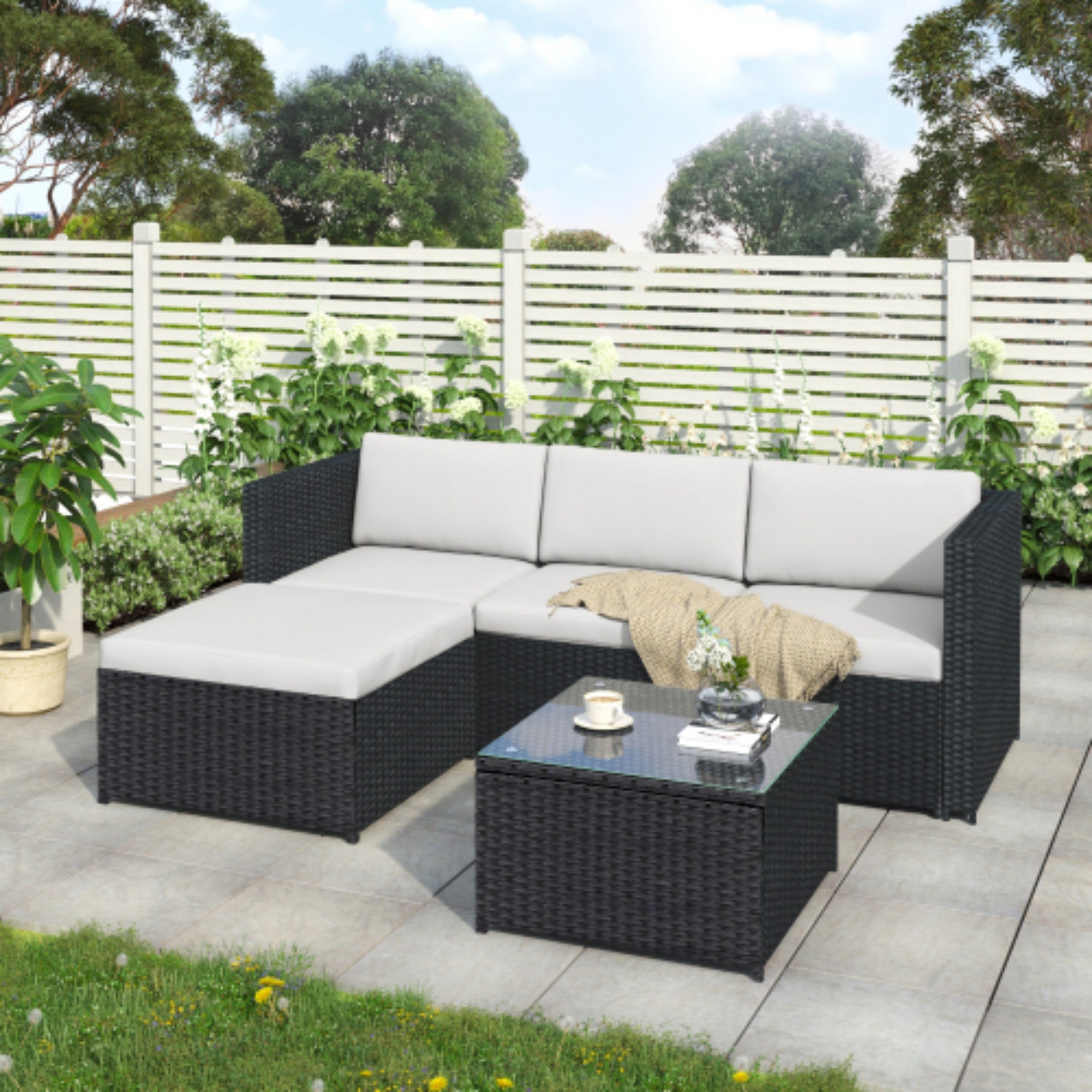 Rattan Garden Sofa Set