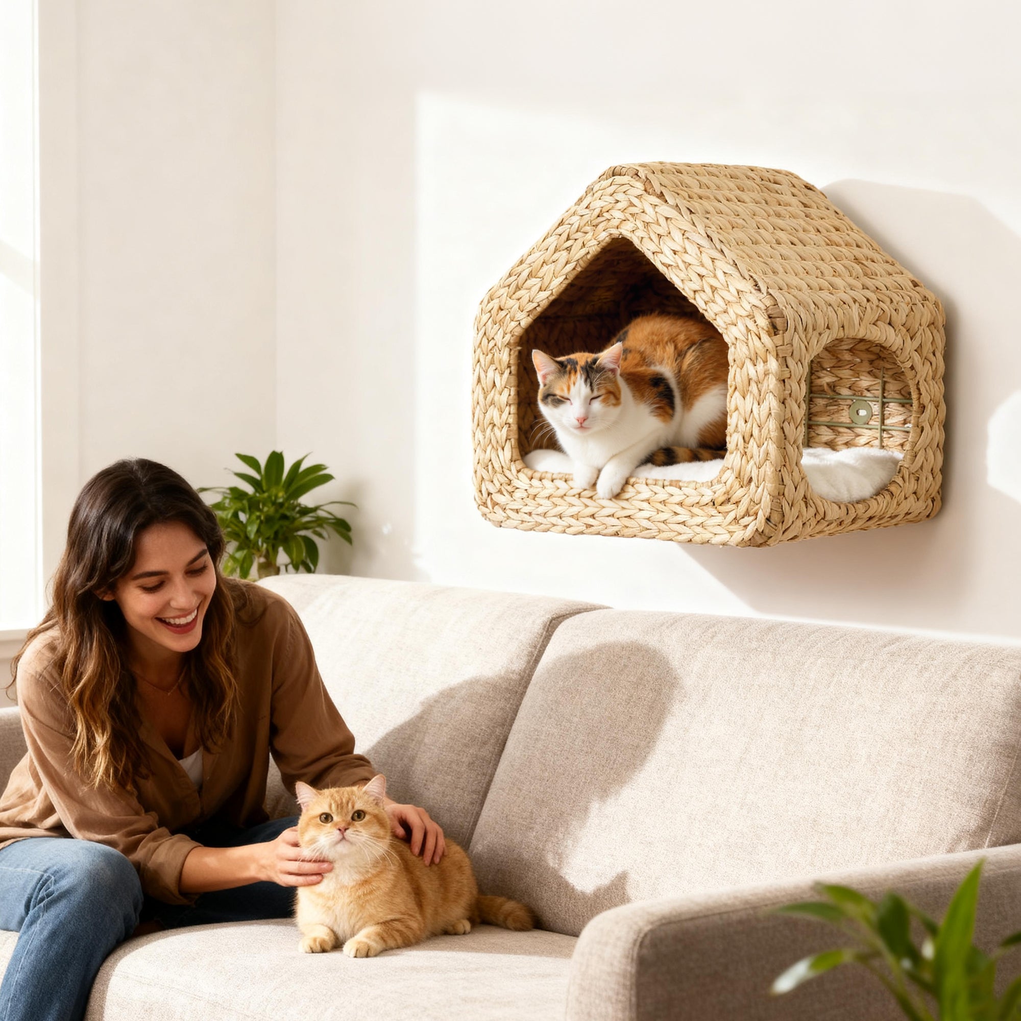 Wall-Mounted Cat House Shelf