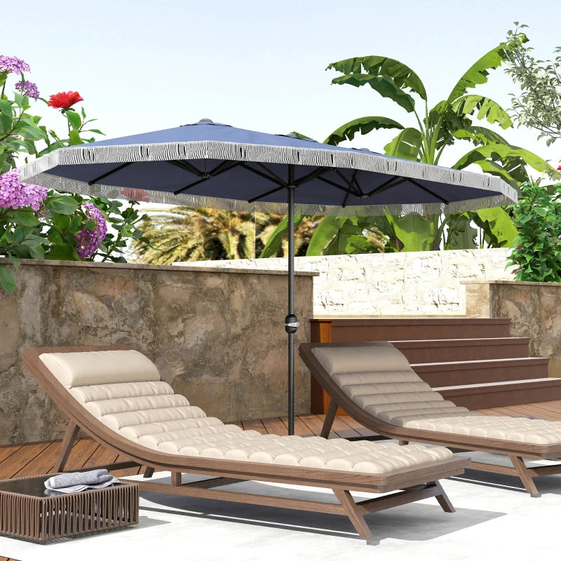 15ft Outdoor Patio Umbrella with Crank Handle