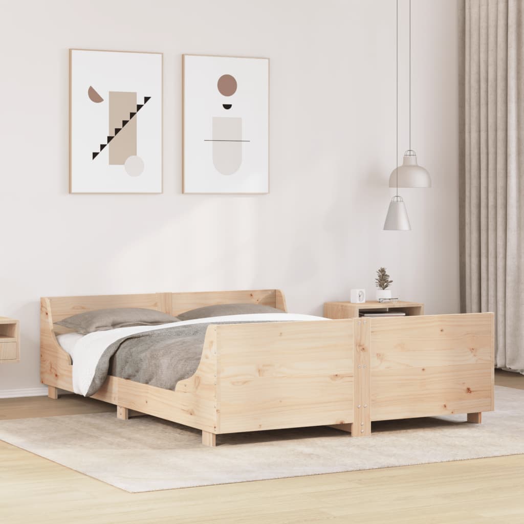 Minimal Pine Wood Bed