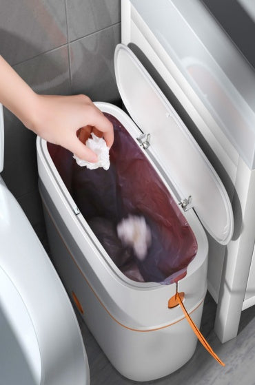 Compact Bathroom Trash Can