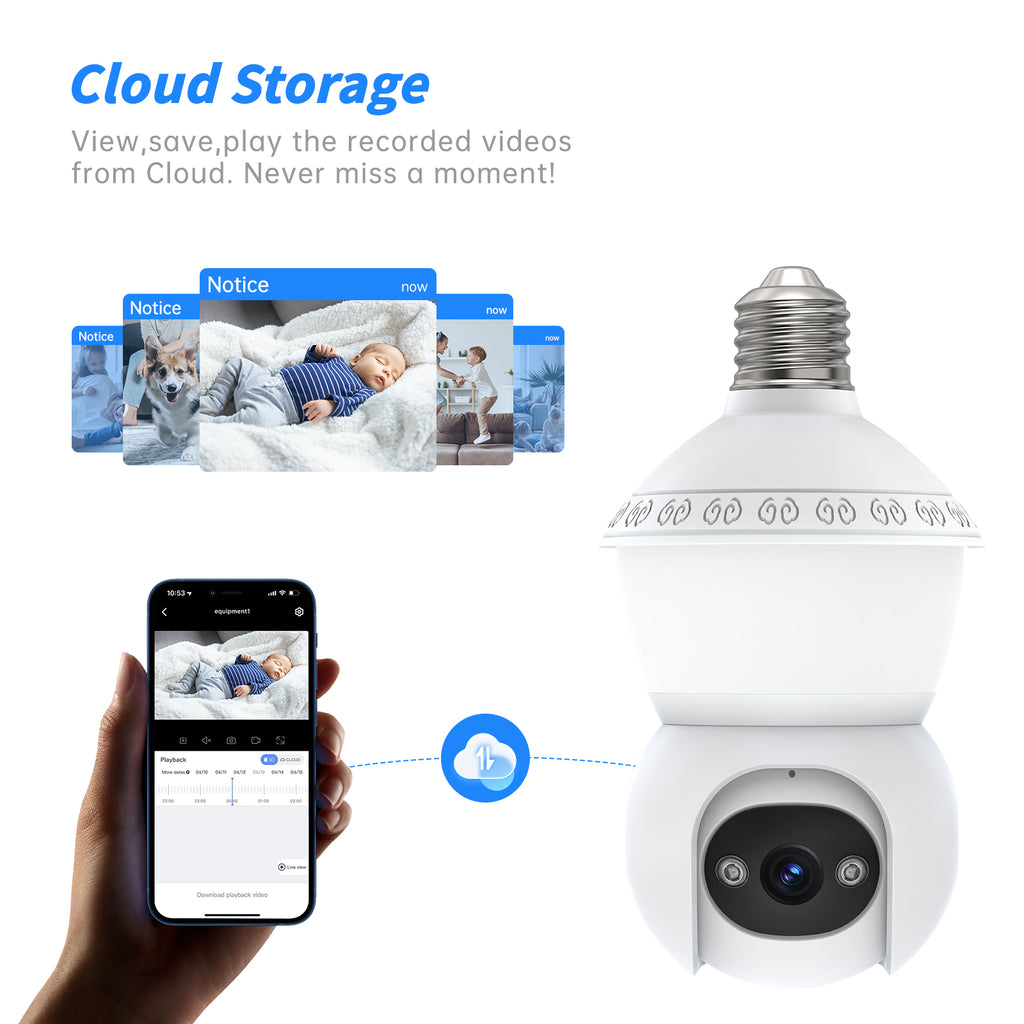 360° WiFi Light Bulb Camera