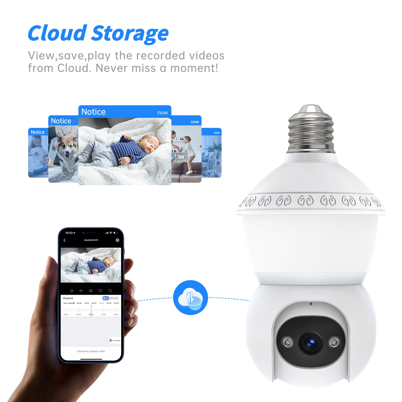 360° WiFi Light Bulb Camera