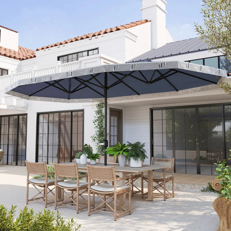15ft Outdoor Patio Umbrella with Crank Handle