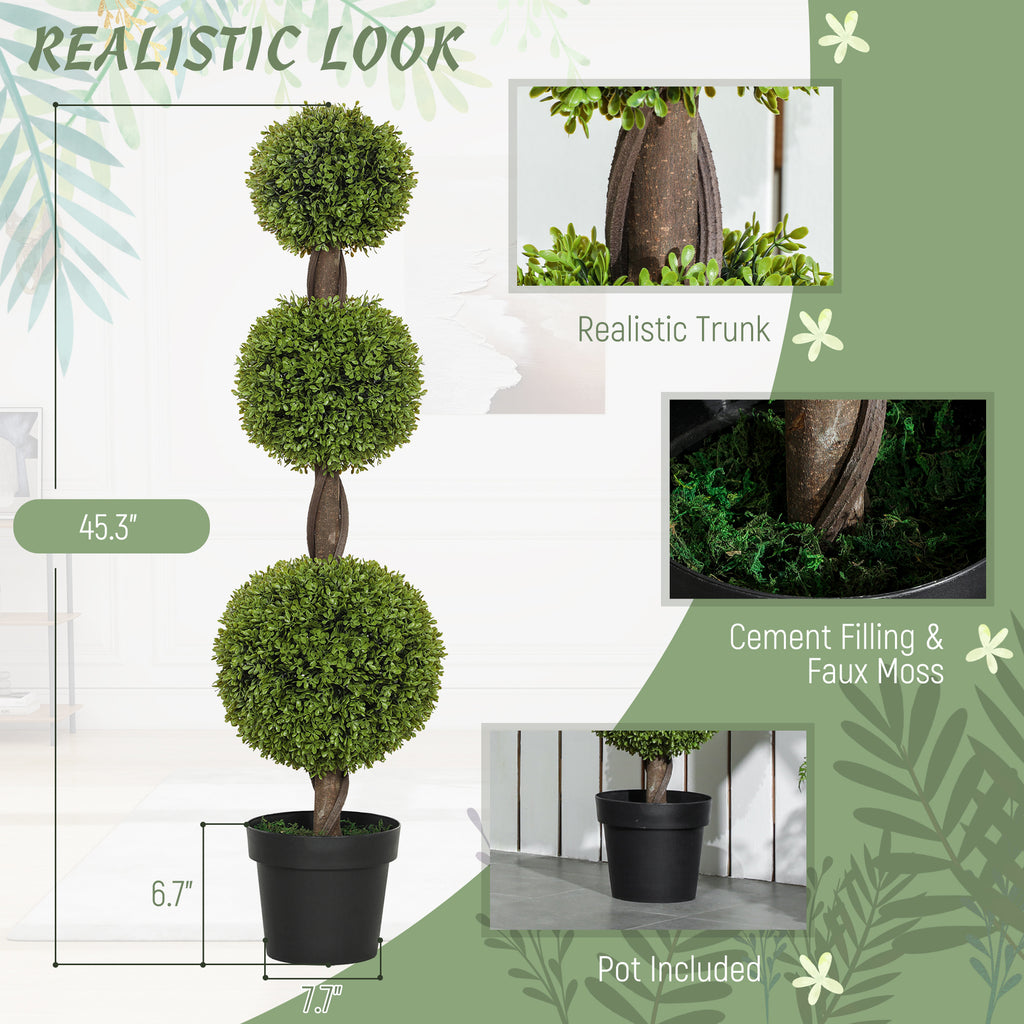 Artificial Boxwood Topiary Set