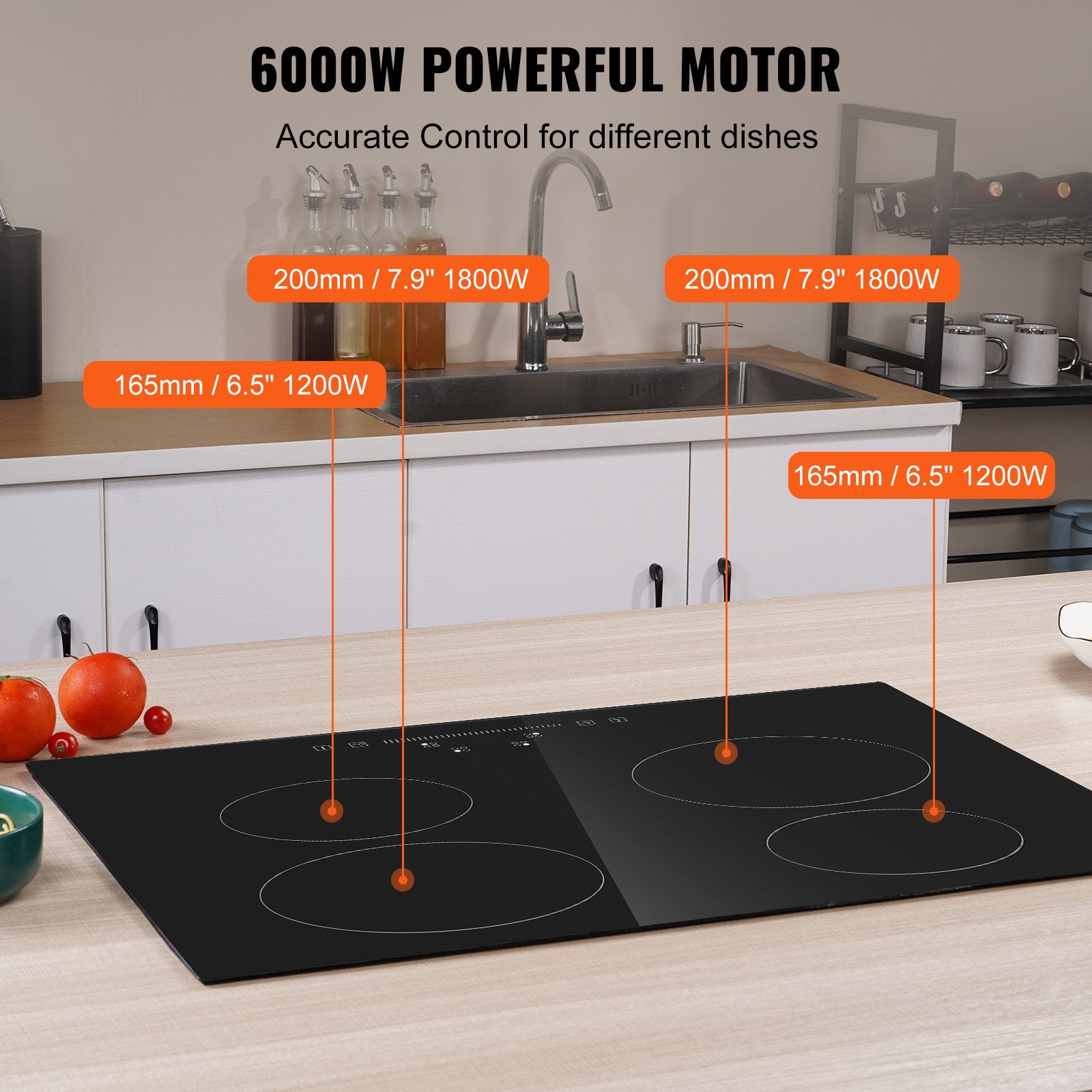 4-Burner Electric Glass Cooktop