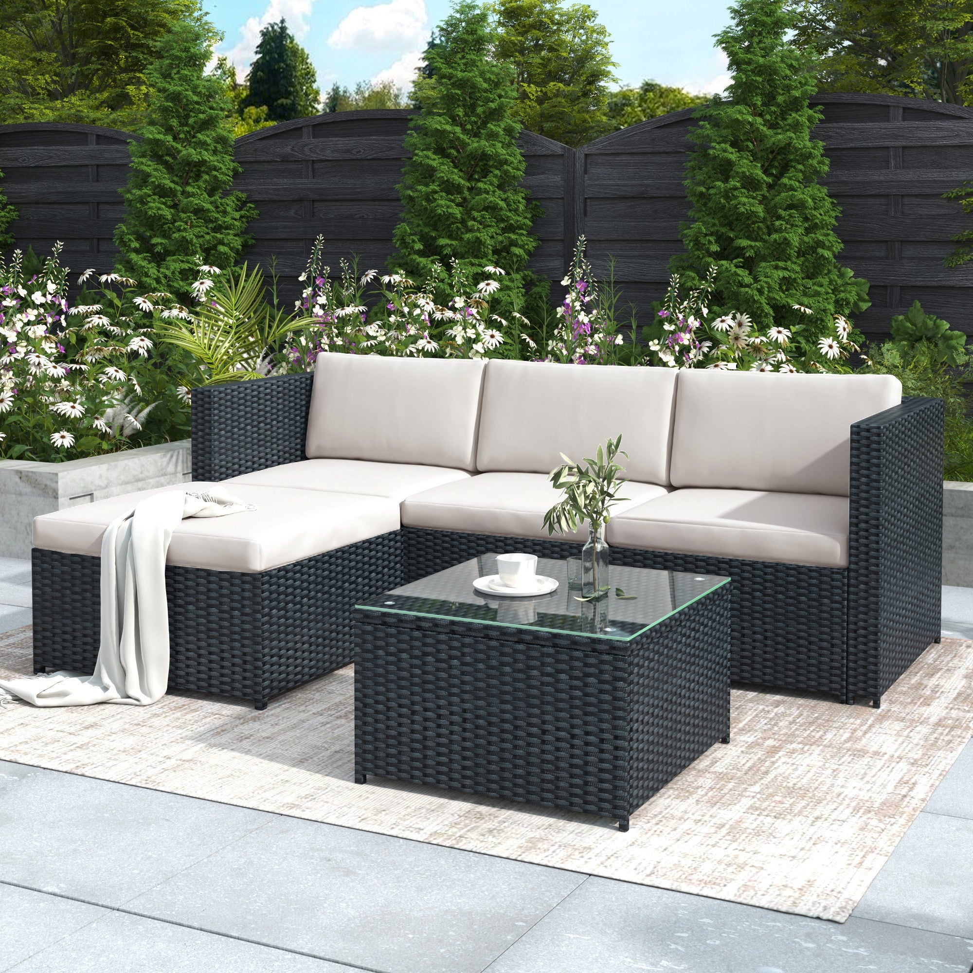 Rattan Garden Sofa Set