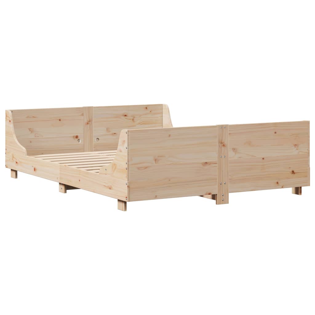 Minimal Pine Wood Bed