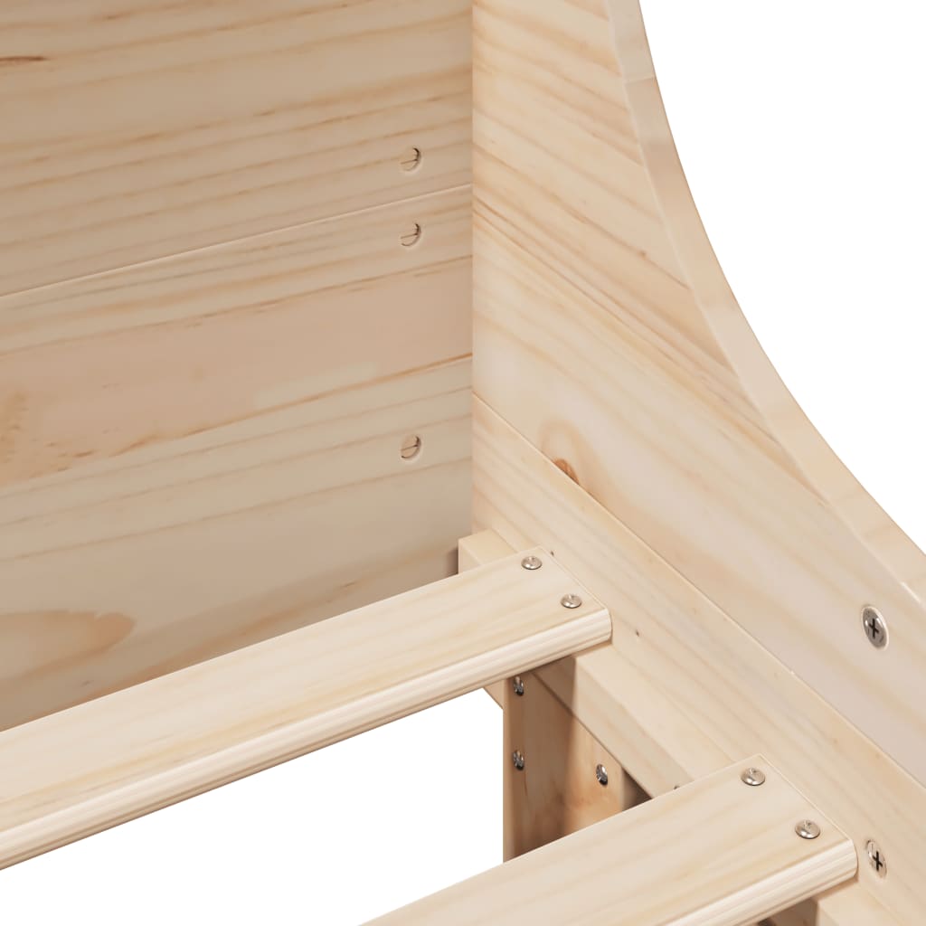 Minimal Pine Wood Bed