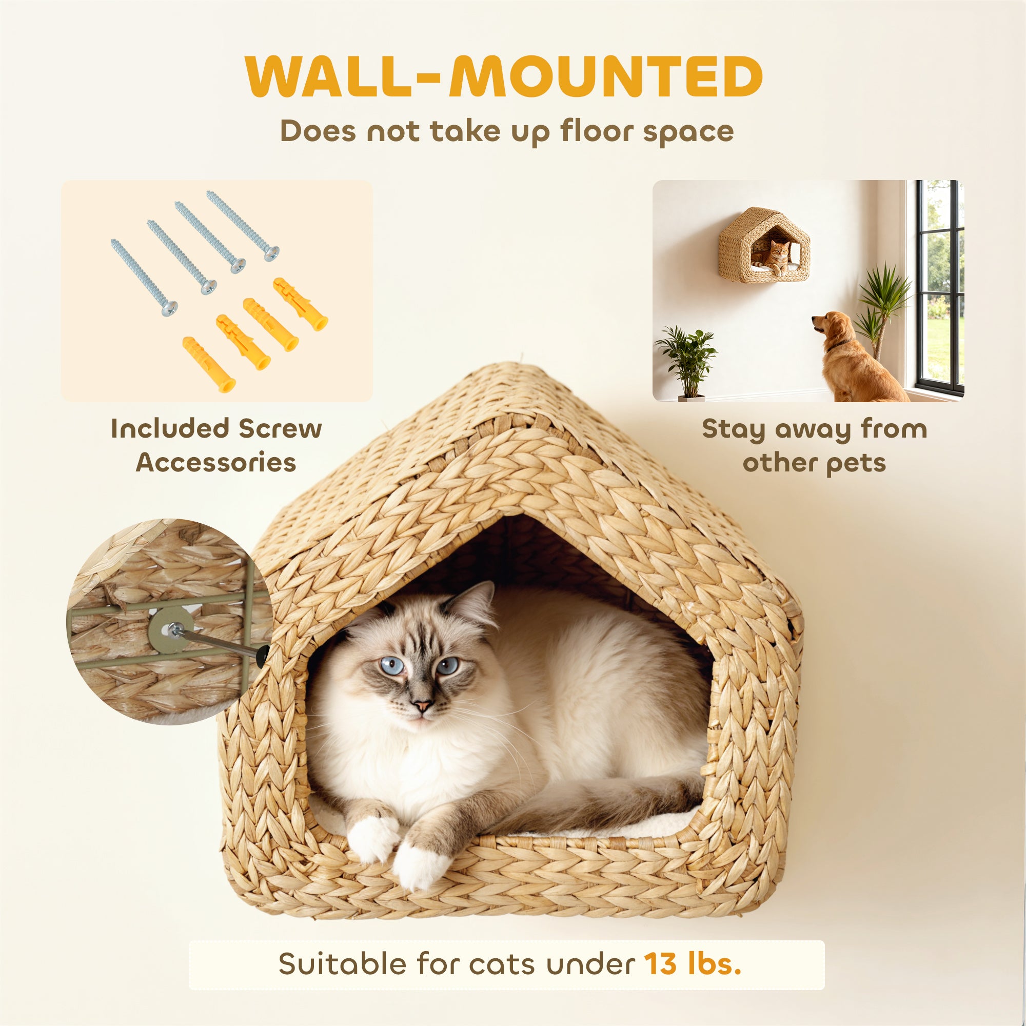 Wall-Mounted Cat House Shelf