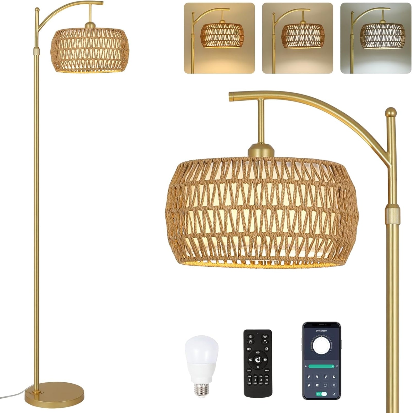 Modern LED Floor Lamp with Remote Control