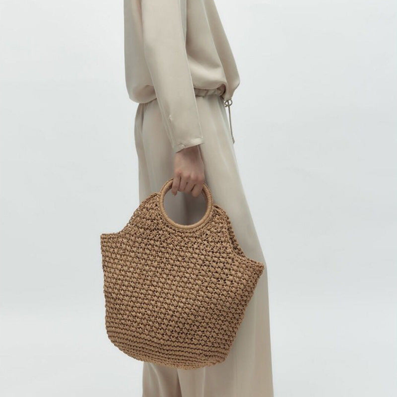 Handwoven Straw Tote Bag