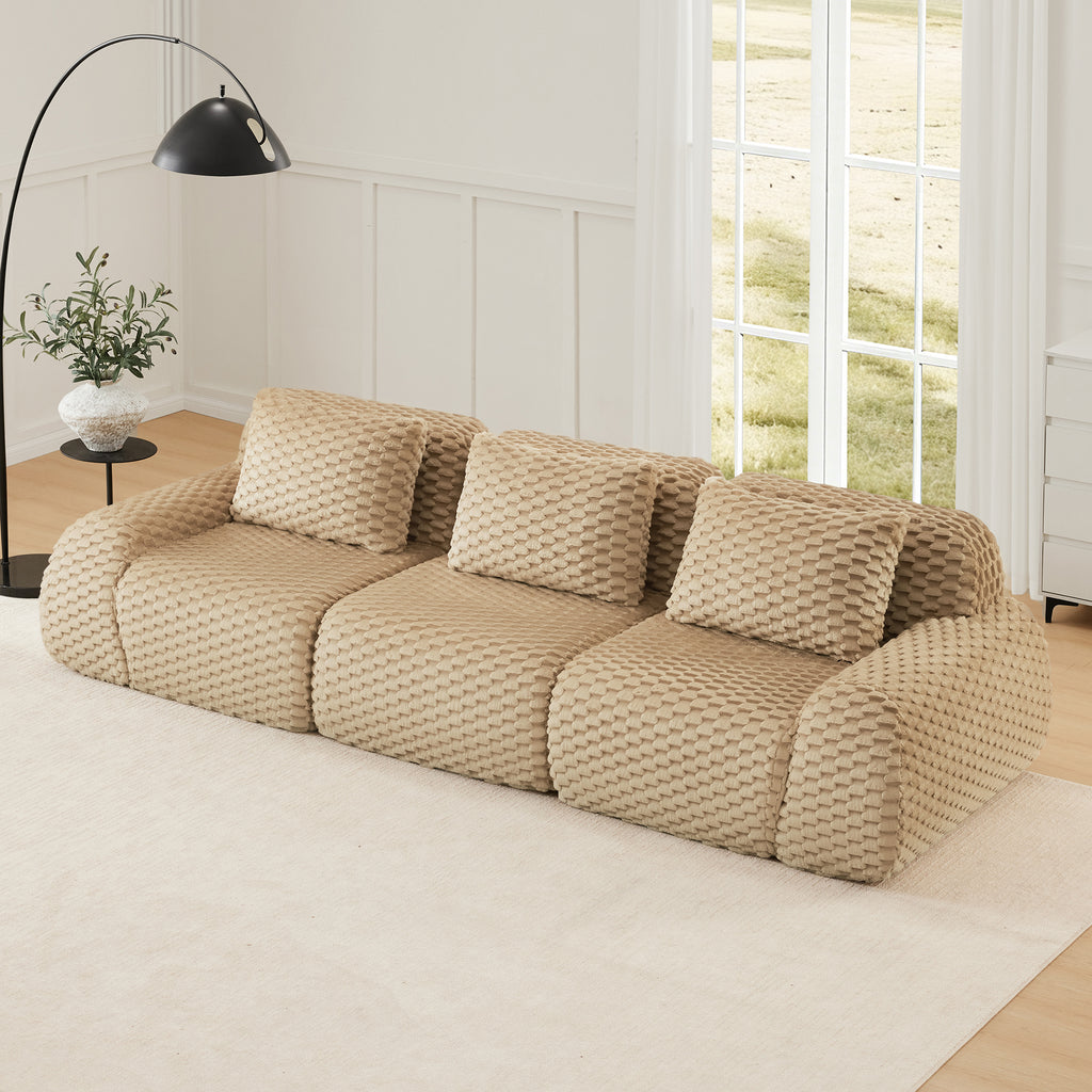 Modern Modular 3-Seater Sectional Sofa