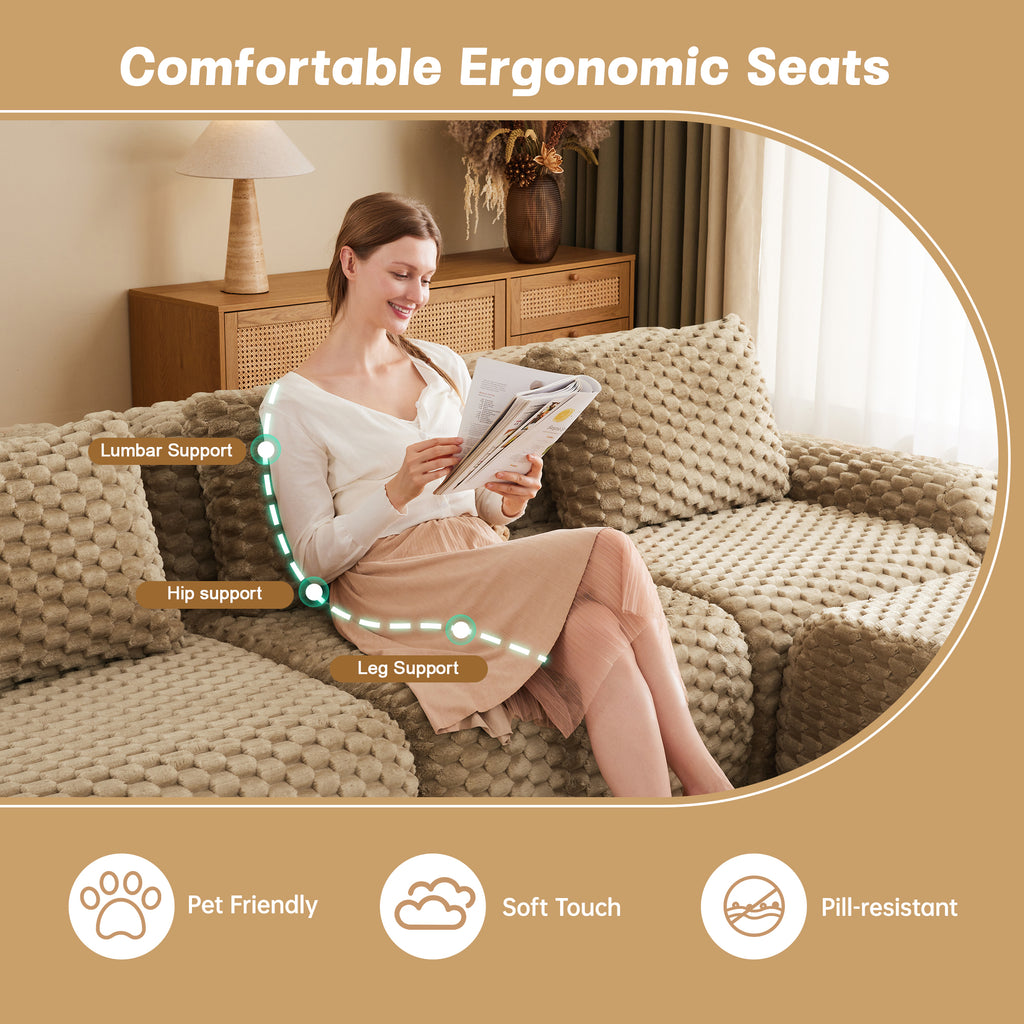 Modern Modular 3-Seater Sectional Sofa