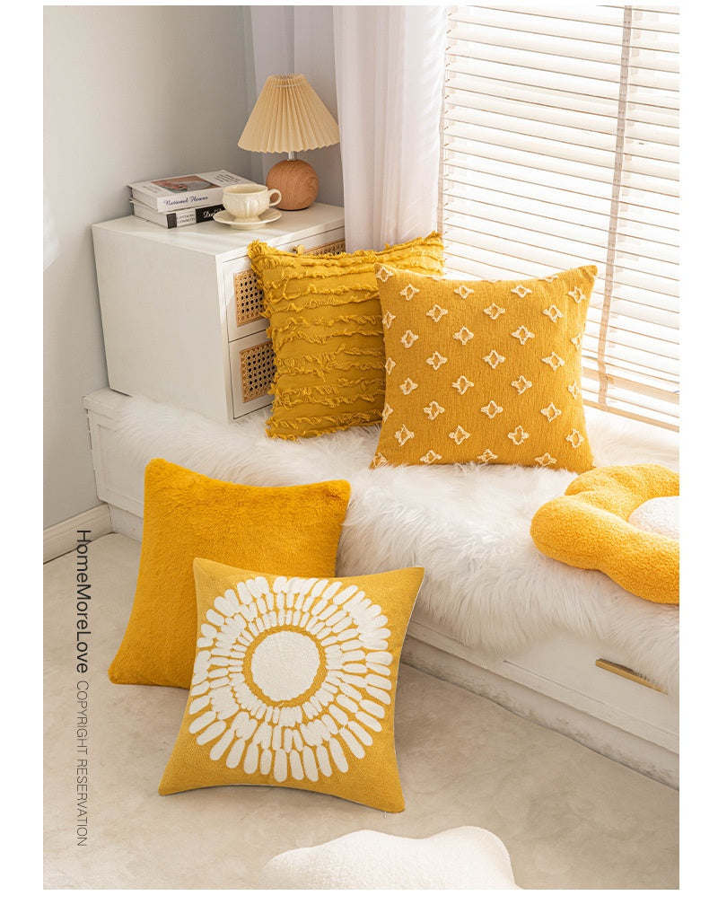 Yellow Throw Pillow Cover