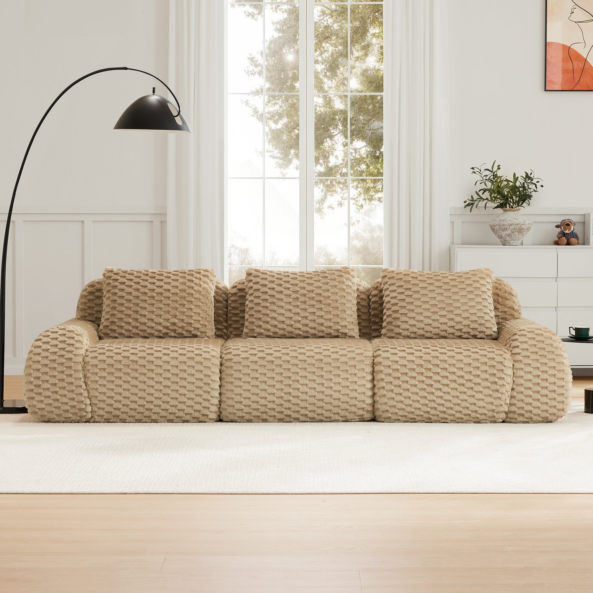 Modern Modular 3-Seater Sectional Sofa