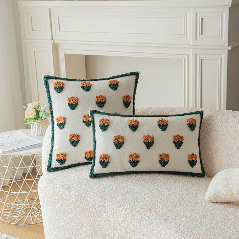 Cactus Tufted Pillow Cover