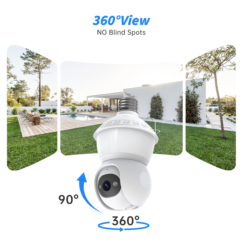 360° WiFi Light Bulb Camera