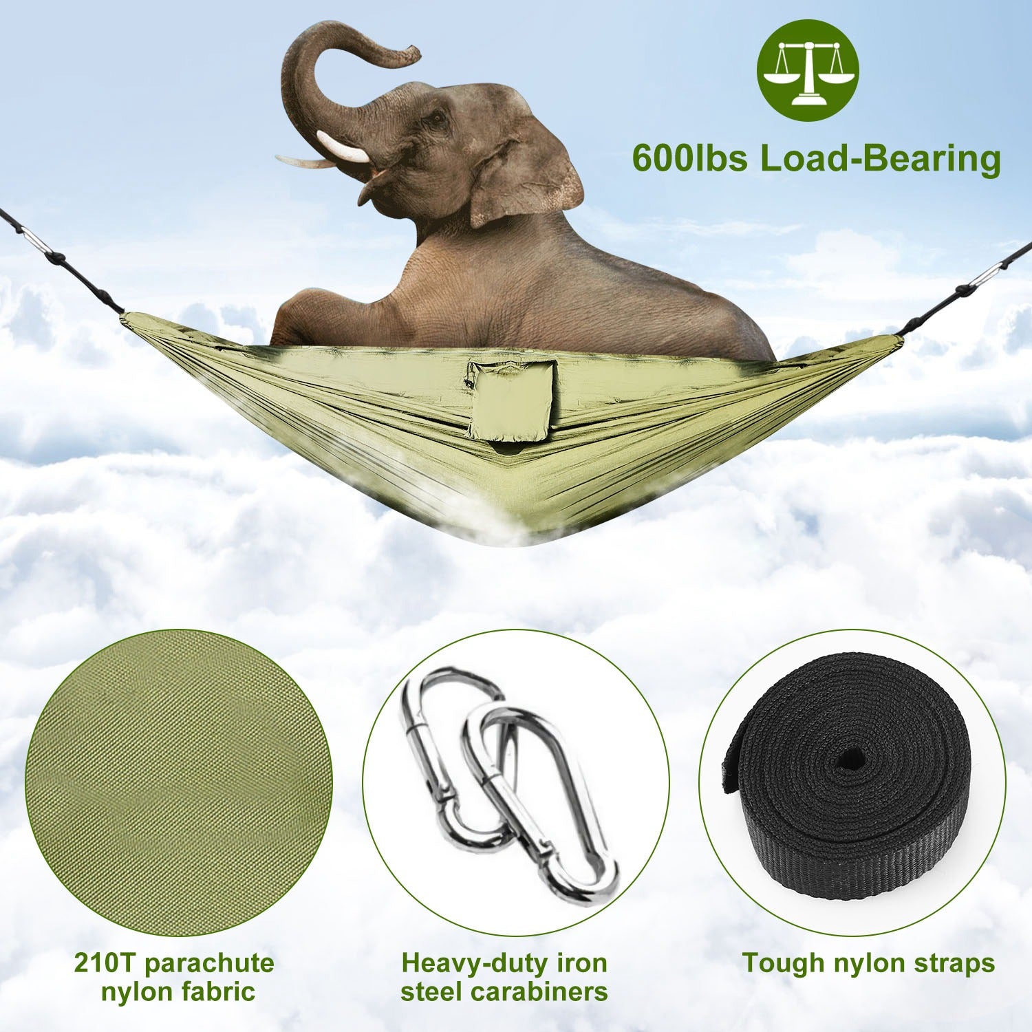 Double Hammock With Net