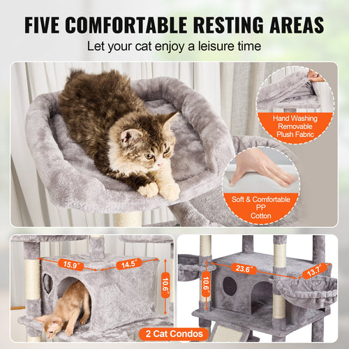 68” Multi-Level Cat Tree Tower