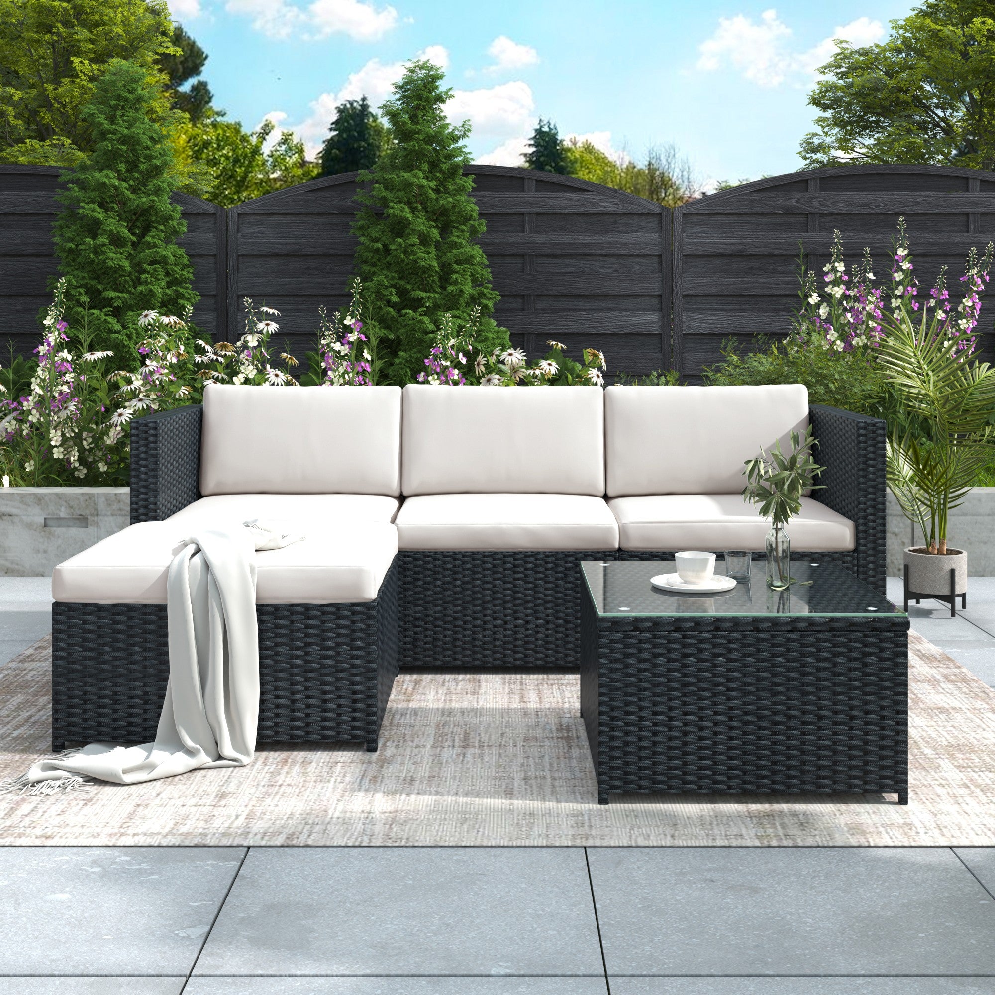 Rattan Garden Sofa Set