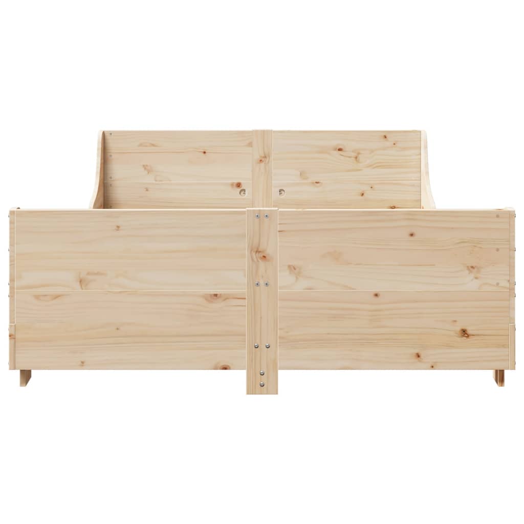 Minimal Pine Wood Bed