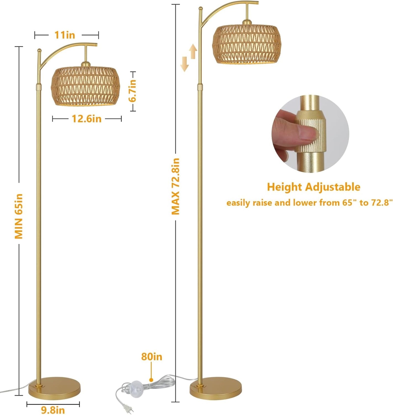 Modern LED Floor Lamp with Remote Control