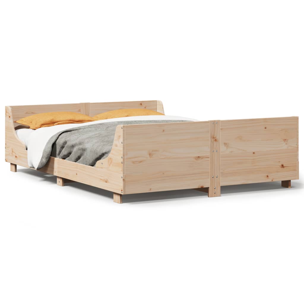 Minimal Pine Wood Bed