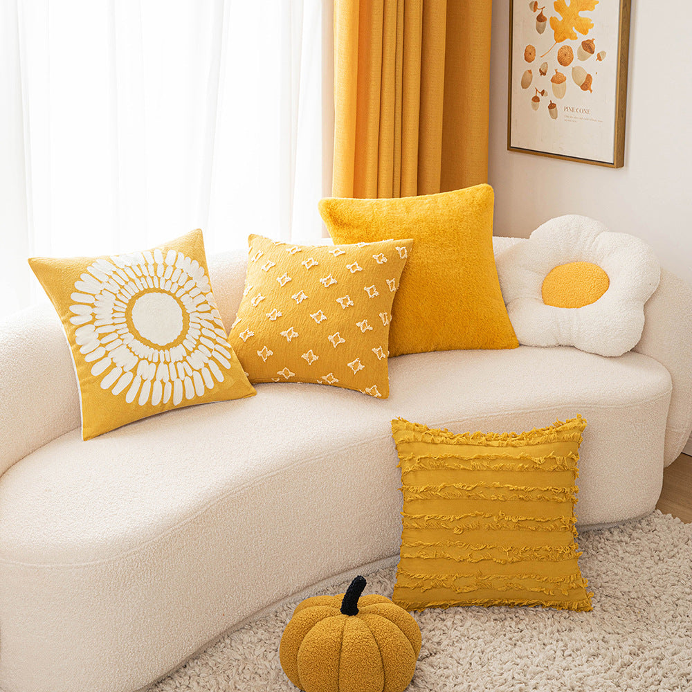 Yellow Throw Pillow Cover