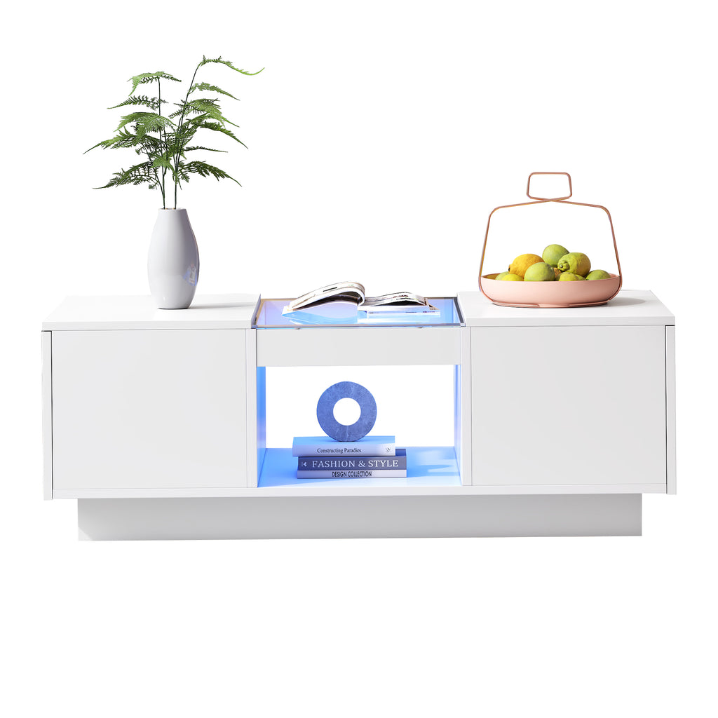 Modern LED Coffee Table with Storage