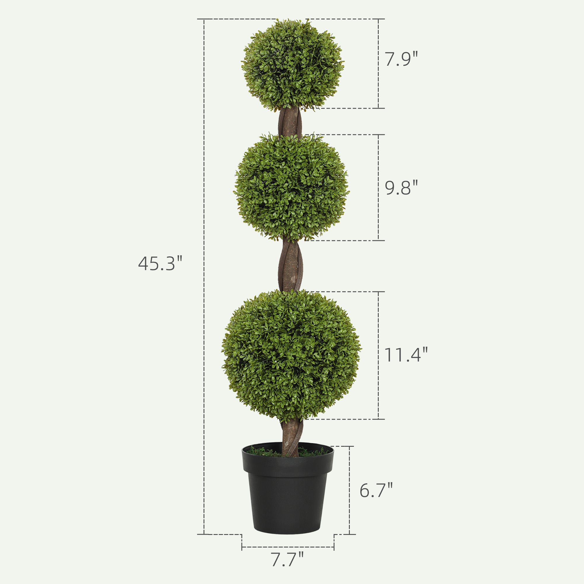 Artificial Boxwood Topiary Set