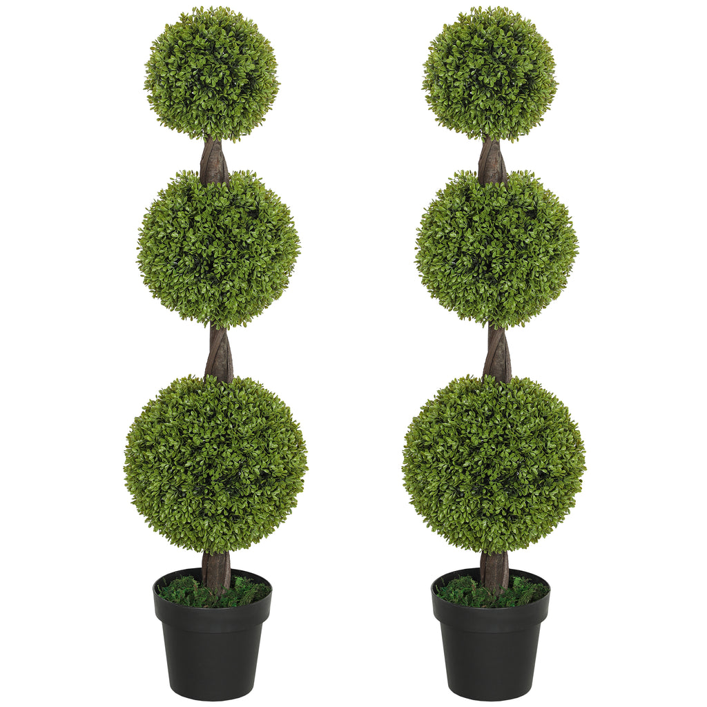Artificial Boxwood Topiary Set