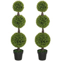 Artificial Boxwood Topiary Set
