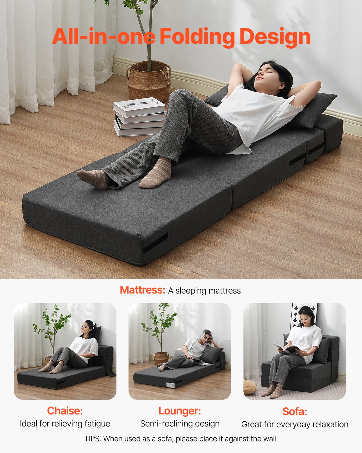 3-in-1 Folding Sofa Bed