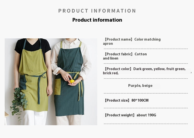Adjustable Cotton Kitchen Apron